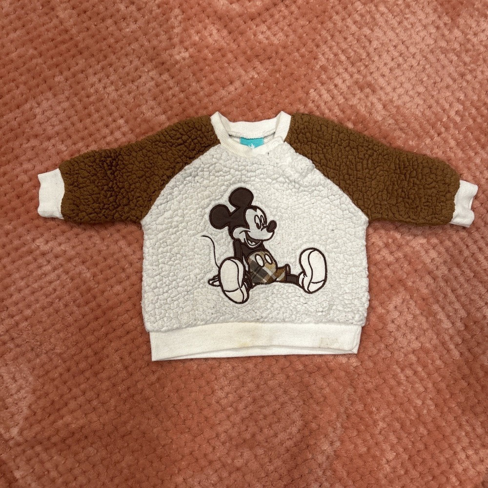 Disney Baby Mickey Mouse Sherpa Sweatshirt 0-3 M